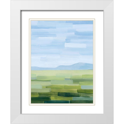 Green County II White Modern Wood Framed Art Print with Double Matting by Popp, Grace