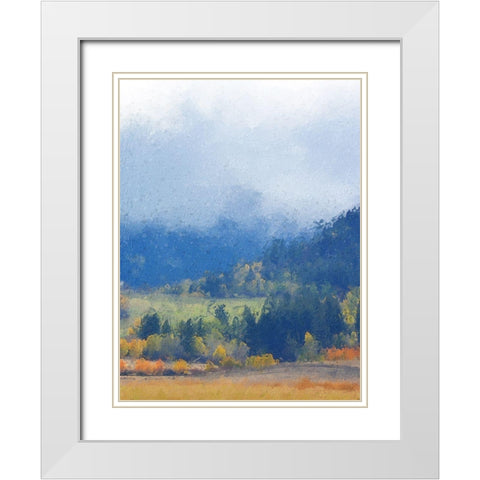 Mountain Mist II White Modern Wood Framed Art Print with Double Matting by Vest, Chris