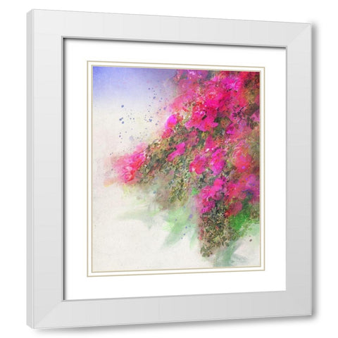 Cascade of Roses II White Modern Wood Framed Art Print with Double Matting by Vest, Chris