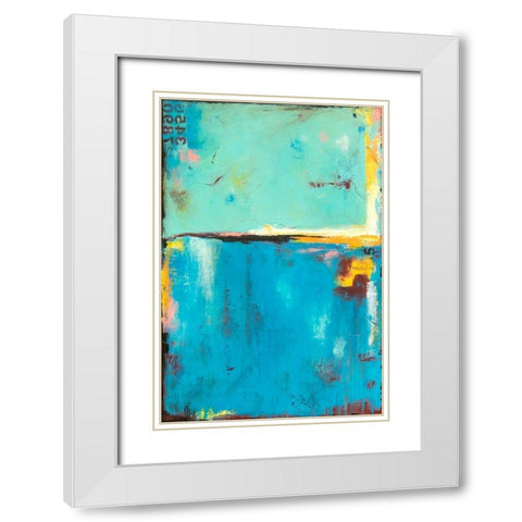 Matchbox Blue 55 White Modern Wood Framed Art Print with Double Matting by Ashley, Erin