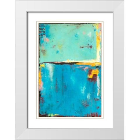 Matchbox Blue 55 White Modern Wood Framed Art Print with Double Matting by Ashley, Erin