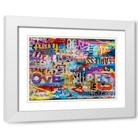 Metromix Luv II White Modern Wood Framed Art Print with Double Matting by Ashley, Erin