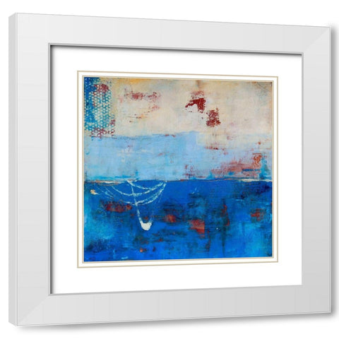 Wind Surfing White Modern Wood Framed Art Print with Double Matting by Ashley, Erin