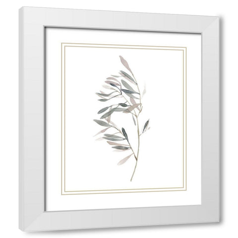 Gentle Breeze I White Modern Wood Framed Art Print with Double Matting by Wang, Melissa