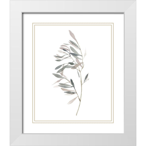 Gentle Breeze I White Modern Wood Framed Art Print with Double Matting by Wang, Melissa