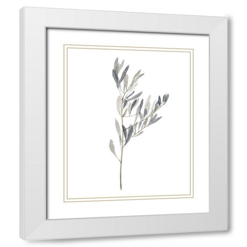 Gentle Breeze II White Modern Wood Framed Art Print with Double Matting by Wang, Melissa