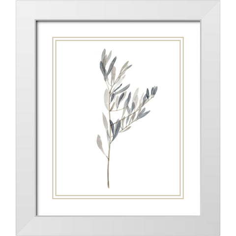 Gentle Breeze II White Modern Wood Framed Art Print with Double Matting by Wang, Melissa