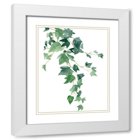 Branch Study I White Modern Wood Framed Art Print with Double Matting by Wang, Melissa