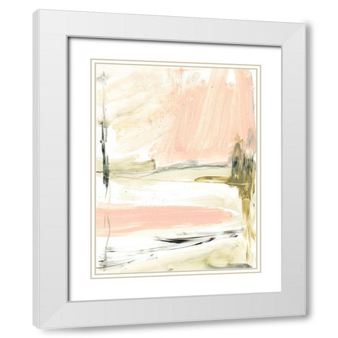 Peach Sorbet I White Modern Wood Framed Art Print with Double Matting by Goldberger, Jennifer