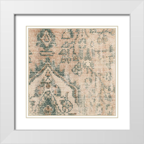 Faded Textile II White Modern Wood Framed Art Print with Double Matting by Barnes, Victoria