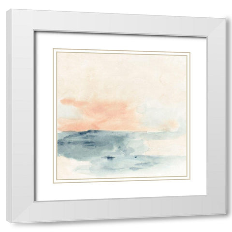 Sea Hint I White Modern Wood Framed Art Print with Double Matting by Vess, June Erica