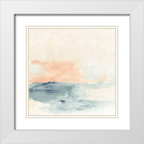 Sea Hint I White Modern Wood Framed Art Print with Double Matting by Vess, June Erica