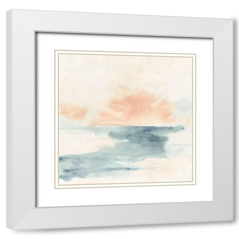 Sea Hint II White Modern Wood Framed Art Print with Double Matting by Vess, June Erica