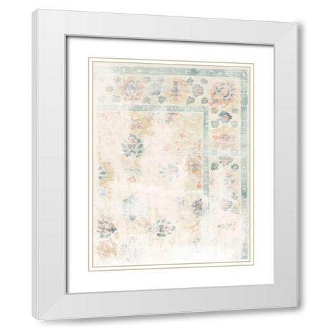 Antique Textile Swatch II White Modern Wood Framed Art Print with Double Matting by Vess, June Erica