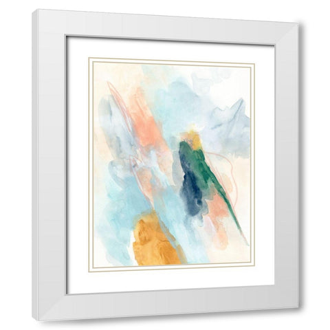 Sky Strike II White Modern Wood Framed Art Print with Double Matting by Vess, June Erica