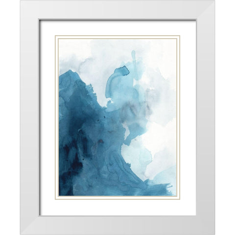 Wave Agate I White Modern Wood Framed Art Print with Double Matting by Vess, June Erica