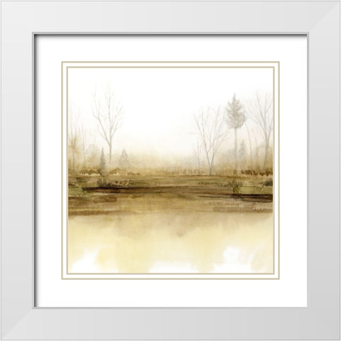 Golden Season I White Modern Wood Framed Art Print with Double Matting by Popp, Grace