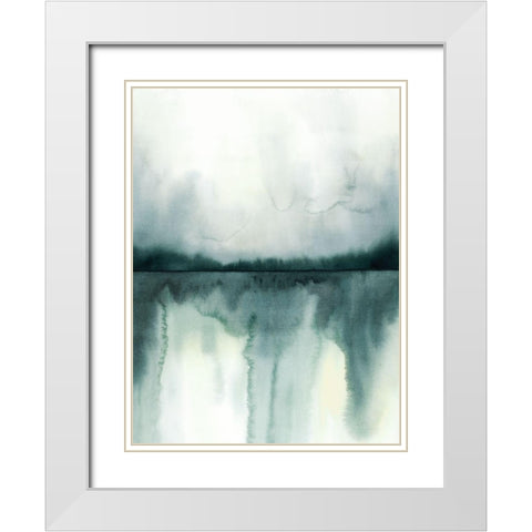 Soft Reflections II White Modern Wood Framed Art Print with Double Matting by Popp, Grace