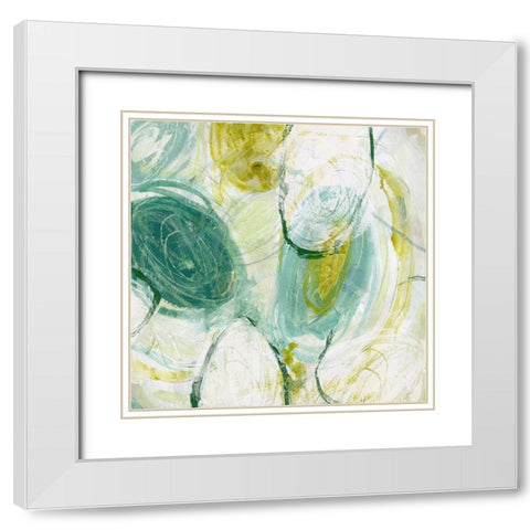 Revolved Diodes II White Modern Wood Framed Art Print with Double Matting by Vess, June Erica