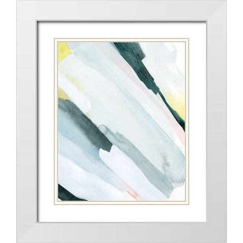 Pastel Sunrise II White Modern Wood Framed Art Print with Double Matting by Popp, Grace
