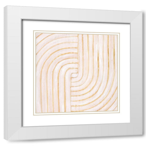 Modern Rattan I White Modern Wood Framed Art Print with Double Matting by Lam, Vanna