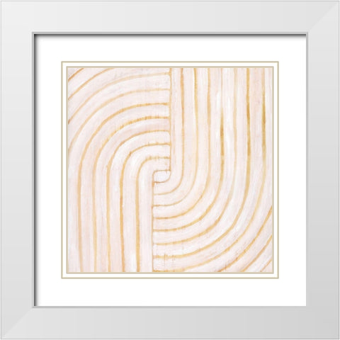 Modern Rattan I White Modern Wood Framed Art Print with Double Matting by Lam, Vanna