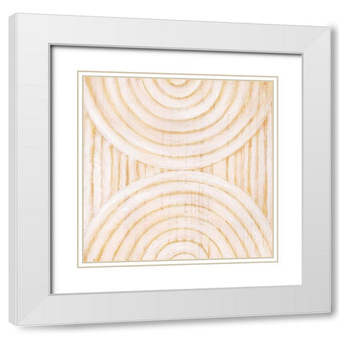 Modern Rattan II White Modern Wood Framed Art Print with Double Matting by Lam, Vanna