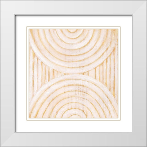 Modern Rattan II White Modern Wood Framed Art Print with Double Matting by Lam, Vanna