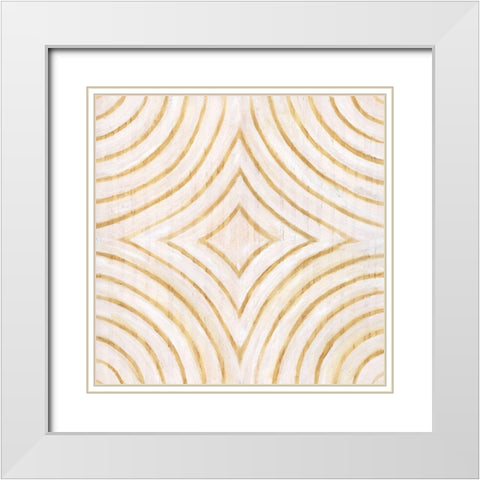 Modern Rattan IV White Modern Wood Framed Art Print with Double Matting by Lam, Vanna