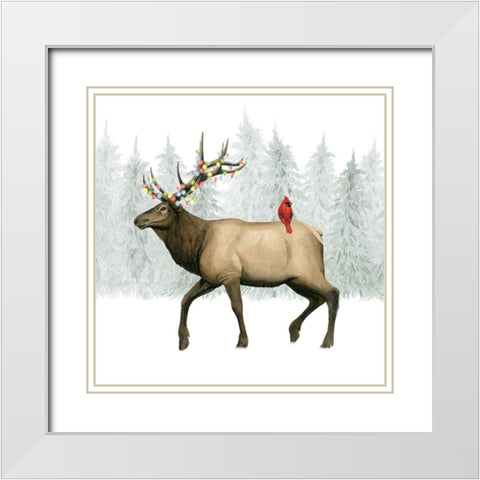 Festive Forest I White Modern Wood Framed Art Print with Double Matting by Popp, Grace