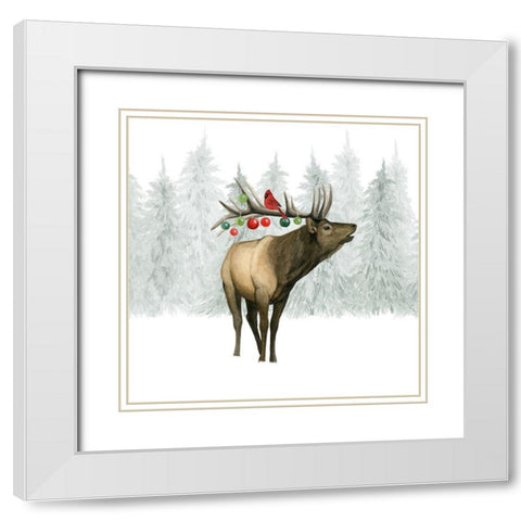 Festive Forest II White Modern Wood Framed Art Print with Double Matting by Popp, Grace