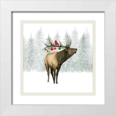 Festive Forest II White Modern Wood Framed Art Print with Double Matting by Popp, Grace