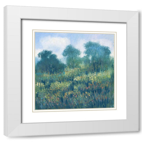 Meadow Wildflowers II White Modern Wood Framed Art Print with Double Matting by OToole, Tim