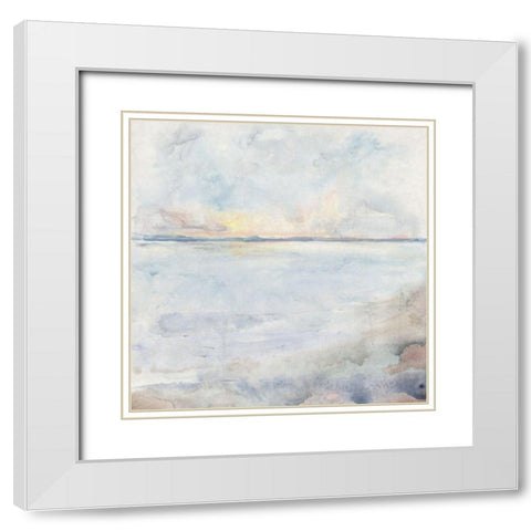 Sea Mist II White Modern Wood Framed Art Print with Double Matting by OToole, Tim