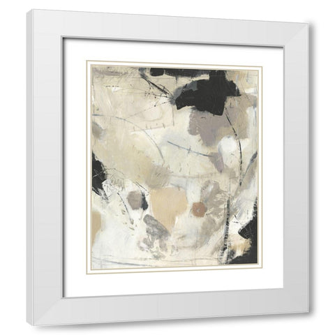 Scattered Remnants II White Modern Wood Framed Art Print with Double Matting by OToole, Tim