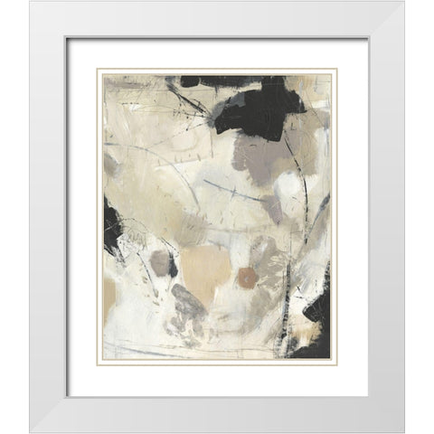 Scattered Remnants II White Modern Wood Framed Art Print with Double Matting by OToole, Tim