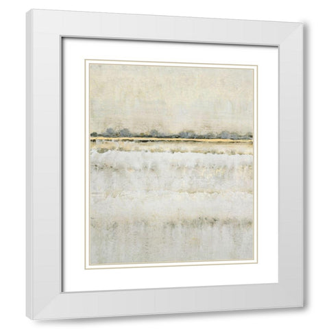 Gilded Horizon I White Modern Wood Framed Art Print with Double Matting by OToole, Tim