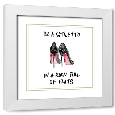 If the Shoe Fits II White Modern Wood Framed Art Print with Double Matting by Moore, Regina