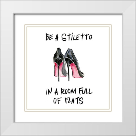 If the Shoe Fits II White Modern Wood Framed Art Print with Double Matting by Moore, Regina