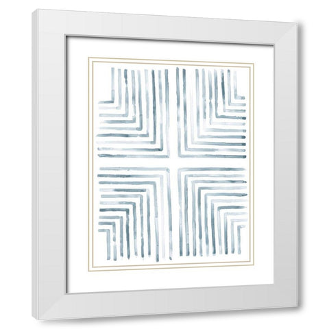 Divisions II White Modern Wood Framed Art Print with Double Matting by Lam, Vanna