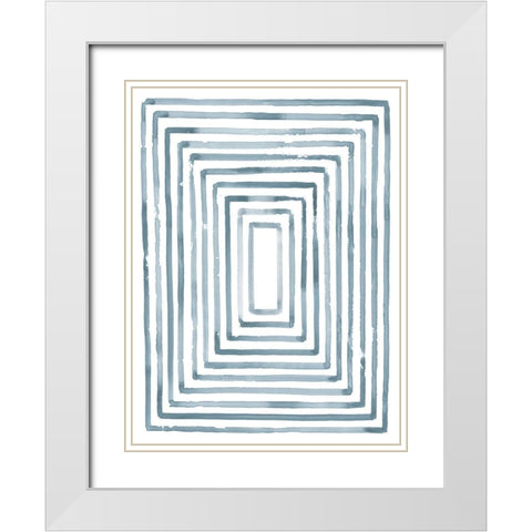 Divisions III White Modern Wood Framed Art Print with Double Matting by Lam, Vanna