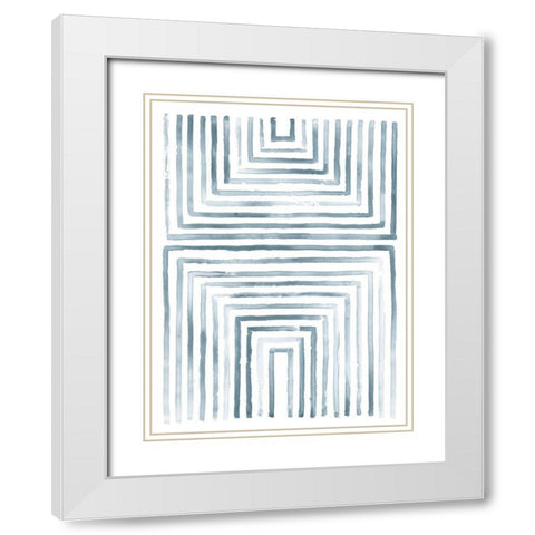Divisions IV White Modern Wood Framed Art Print with Double Matting by Lam, Vanna