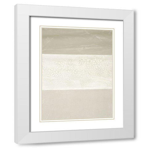 Cracked Parchment I White Modern Wood Framed Art Print with Double Matting by Lam, Vanna