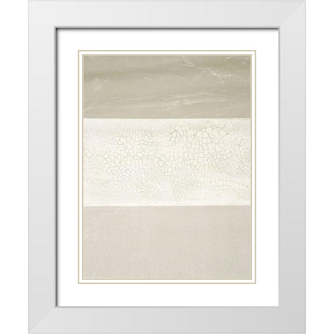 Cracked Parchment I White Modern Wood Framed Art Print with Double Matting by Lam, Vanna
