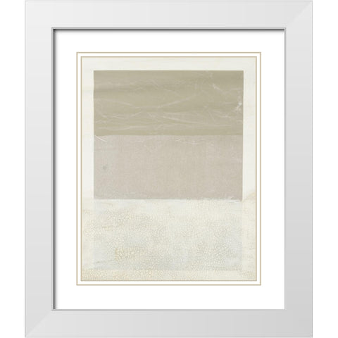 Cracked Parchment II White Modern Wood Framed Art Print with Double Matting by Lam, Vanna