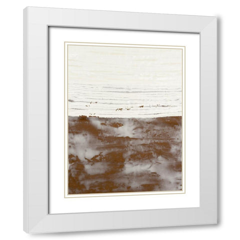 Sillicates III White Modern Wood Framed Art Print with Double Matting by Lam, Vanna