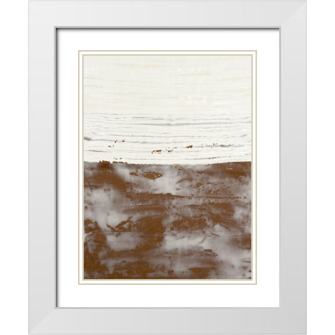 Sillicates III White Modern Wood Framed Art Print with Double Matting by Lam, Vanna