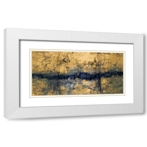 Etched Gold White Modern Wood Framed Art Print with Double Matting by Willett, Michael