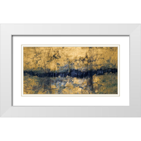 Etched Gold White Modern Wood Framed Art Print with Double Matting by Willett, Michael