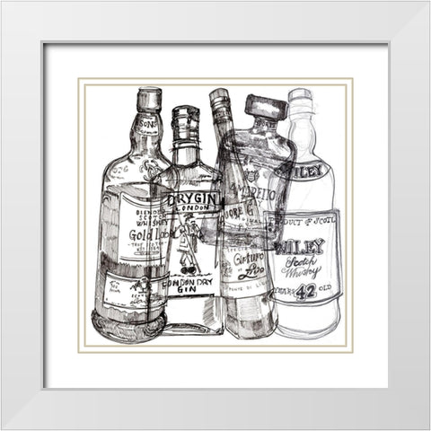 Whiskey Wednesdays I White Modern Wood Framed Art Print with Double Matting by Parker, Jennifer Paxton
